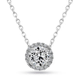 Diamond Halo Pendant (1.00ct) - Dracakis Jewellers